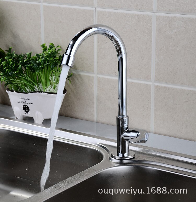 DONA  ǰ ֹ ũ ̱  /Free shipping Deck mounted single cold kitchen sink faucetzinc alloy kitchen water faucet from DONA Sanitary
